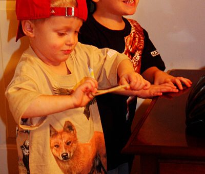 Boys in their Australian Tee Shirts