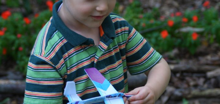 Silas with his toy airplane