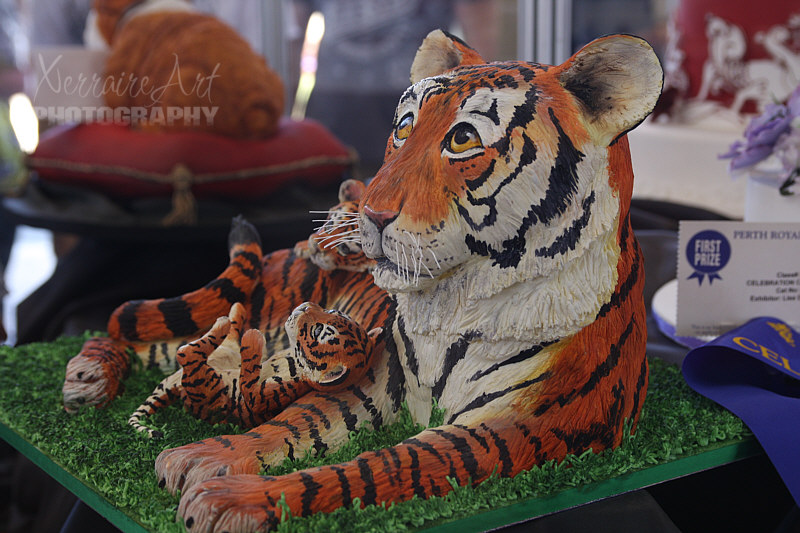 Last year in this very spot they had a cat, this year they graduated to a tiger!