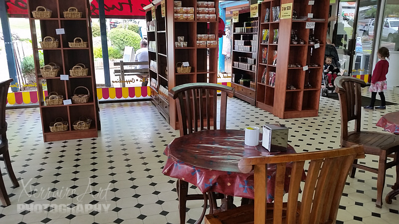 They had other things for sale too, like, candies, cough drops, chocolates and pralines. (Guy that wouldn't move, still there). :)