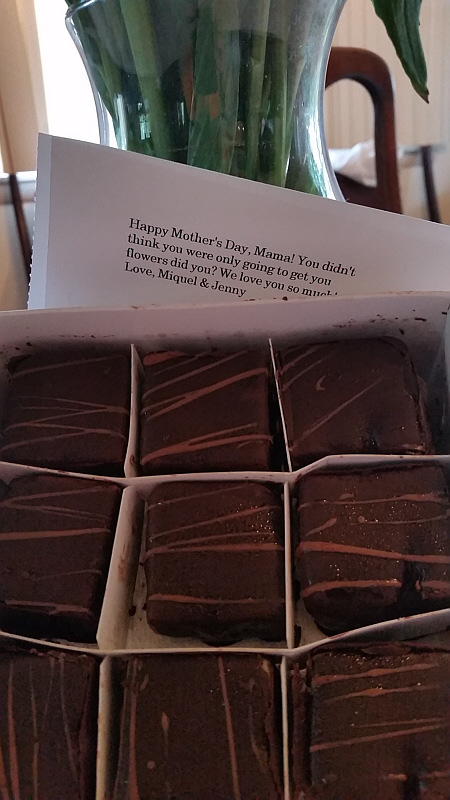 The next day, candy. Everything arrived with cute notes, which I will keep forever.