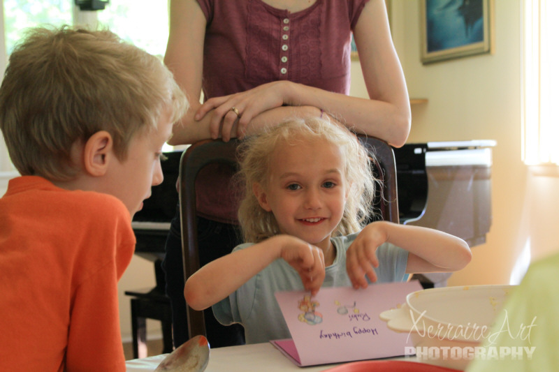 She didn't seem to mind that the card wasn't perfect.