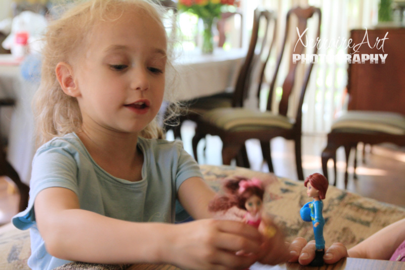 She told me a long time ago she wanted new Polly Pocket things, so she got some! She was playing with them almost right away.