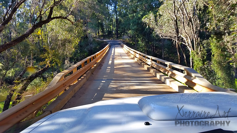 The roads there and around there were kinda fun, but I got nervous when we got to this bridge and the truck looked wider than the bridge!