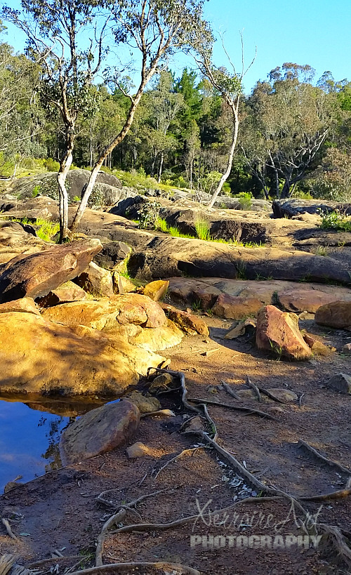 Walk on the rocks while recovering from this sprain? I don't think so. I sort of made it so far and sat down. Left John to it.