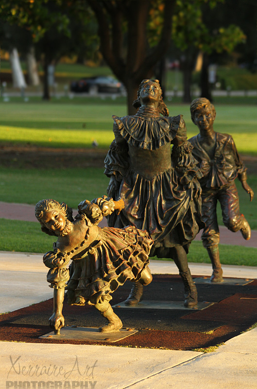 The artists are Joan Walsh-Smith, Charles Smith, who I have learned are responsible for many sculptures in and around Perth.