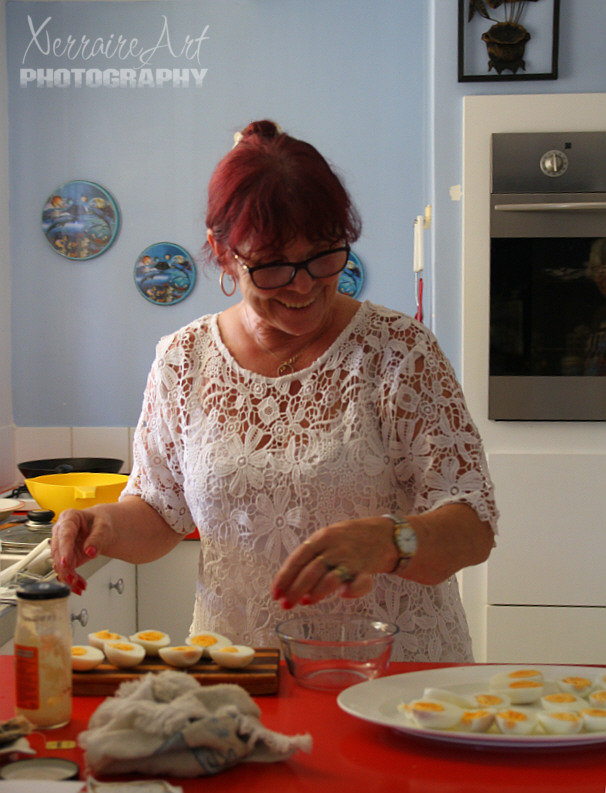 As I am snapping away going around the house, I see Georgie in the kitchen. I don't think I had ever seen her at work in there before :)