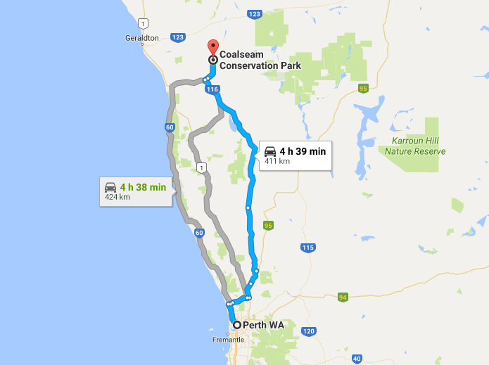As the map shows, it really is quite a distance. In Maryland this distance wouldn't seem like it was so long, but when you're driving in Western Australia, 4 hours takes on a new meaning. We only took a few snacks and there were few places and far between, and even when we actually got to a town, most of the town was closed.