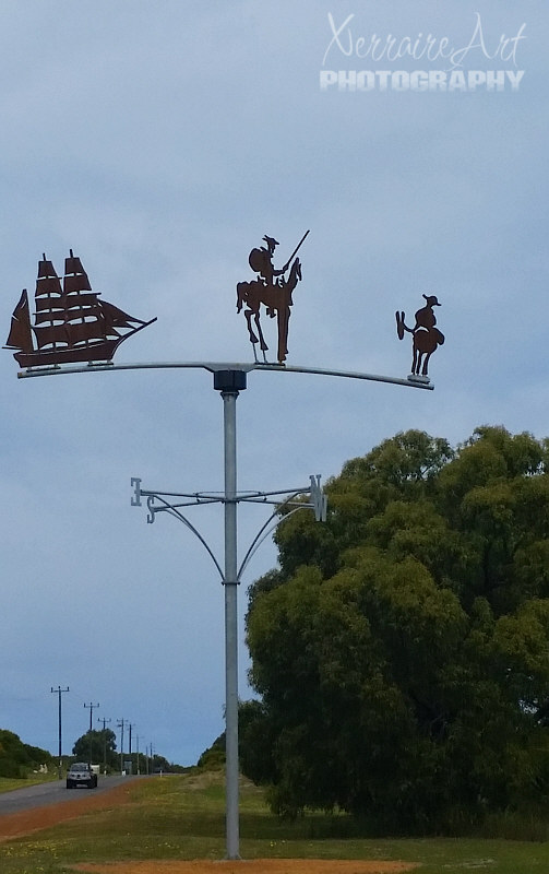 So we ride into Cervantes. Well look at this: Don Quijote and Sancho Panza....and a ship? I might have expected a windmill. I turned to my phone to see what the ship was about.