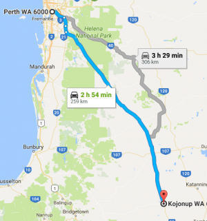 Map to Kojonup