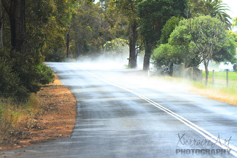 rain on the road