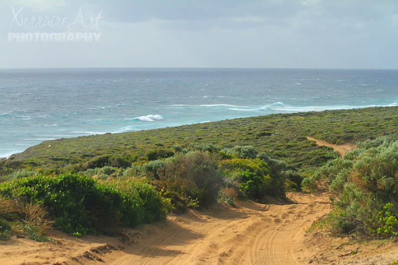 Off road view of the Indian Ocean.