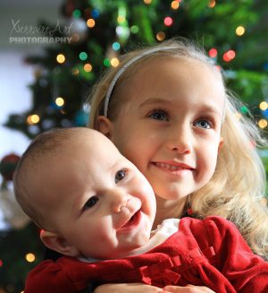 Rubi and Mireia at Christmas