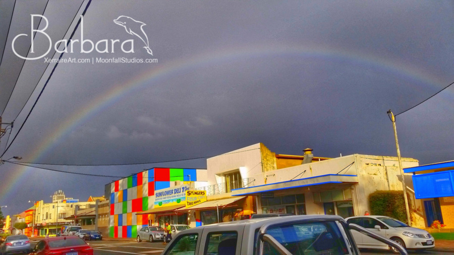 rainbow over geraldton