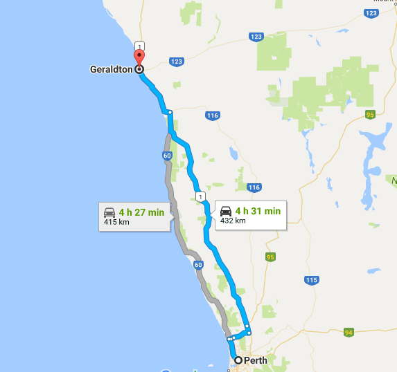 Driving to Geraldton