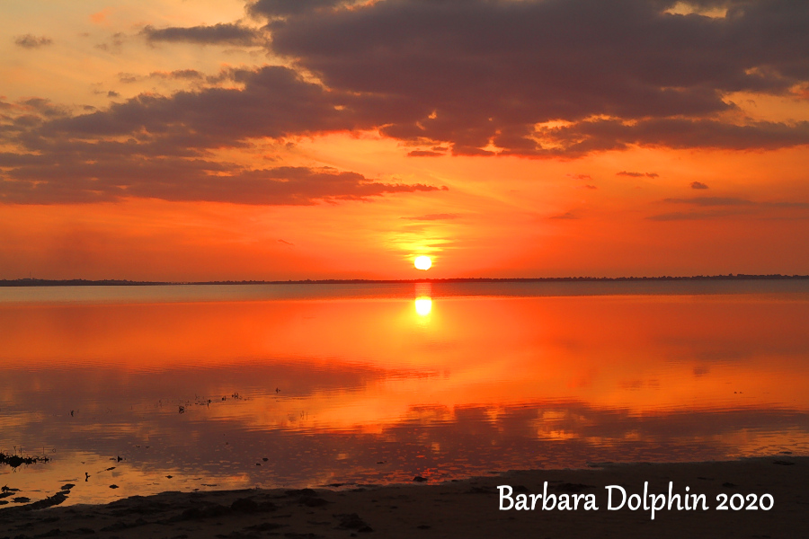 intense austin bay sunset