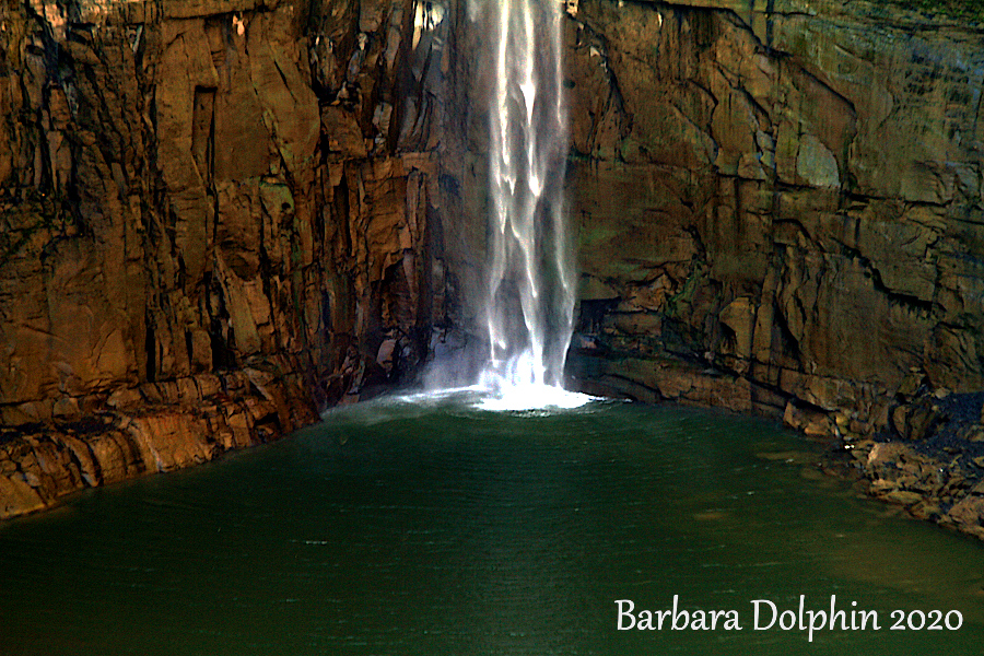 the bottom of the falls