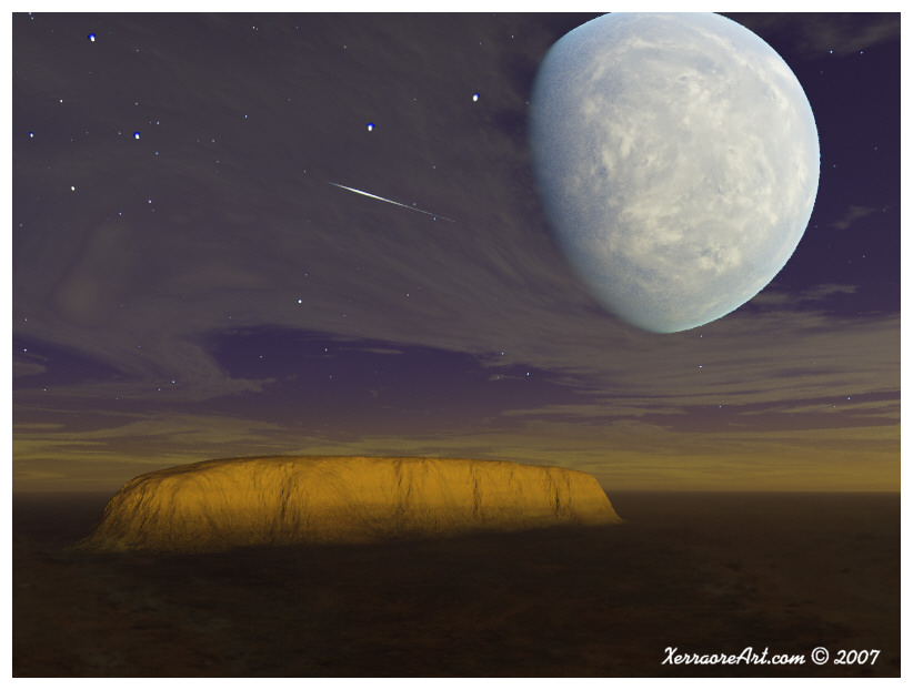 why not a moon over uluru Terragen 2.0