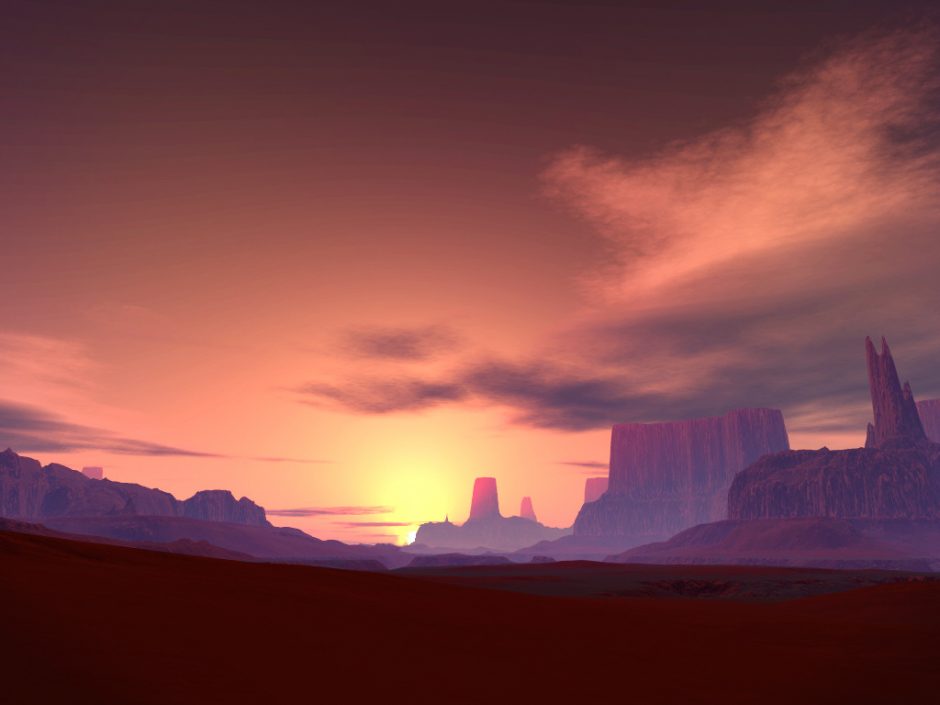 Valley terragen sunset