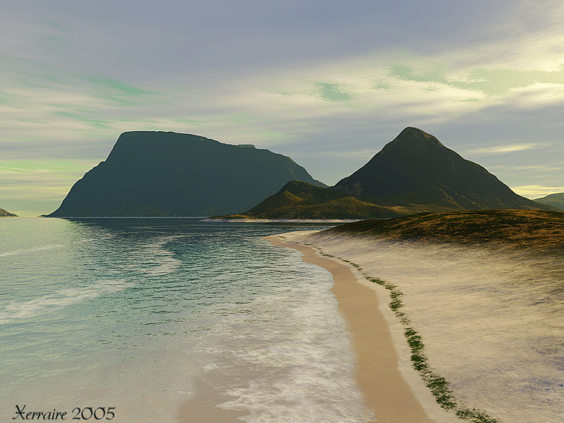 Terragen Beach Scene