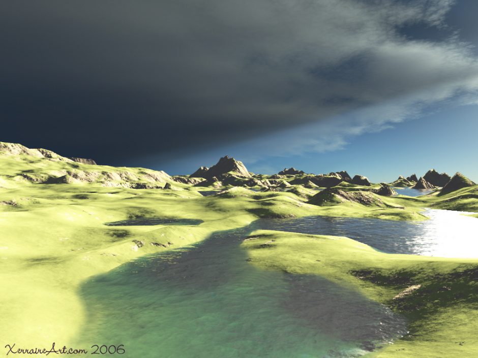 Big dark cloud in Terragen