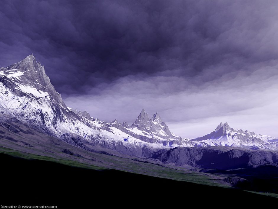 Snowy mountains terragen