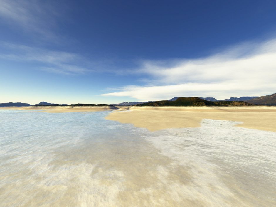 Terragen Beach scene