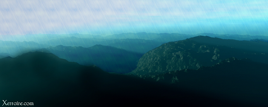 smokey mountains in Terragen