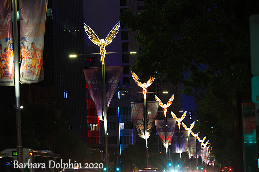 a row of angels