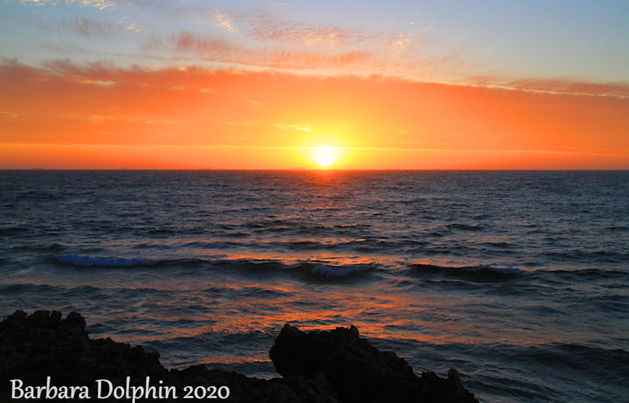 sun down on the Indian ocean