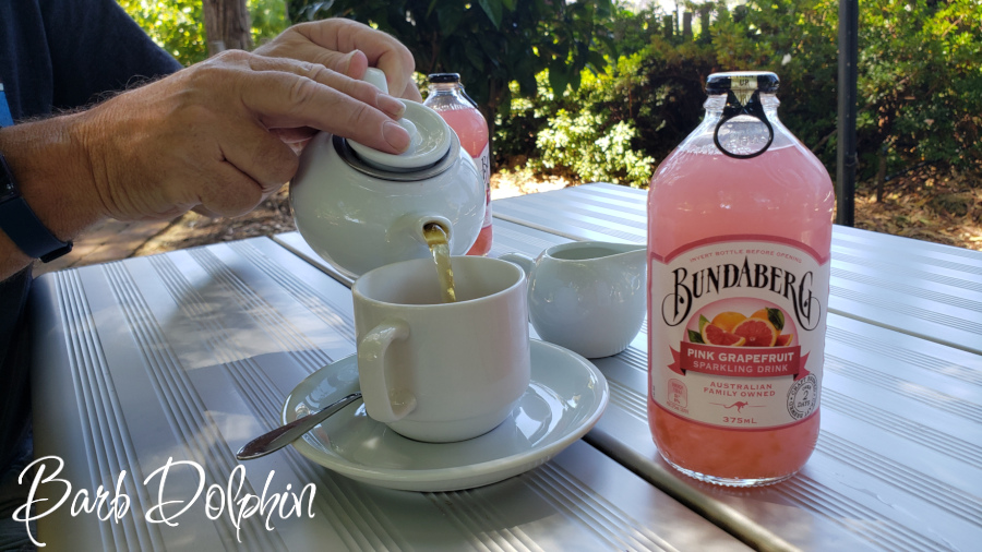 tea and bundaberg pink grapefruit