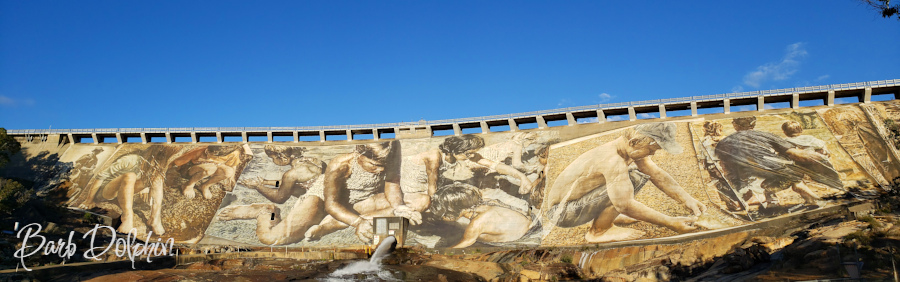 Panorama of Wellington Dam Mural