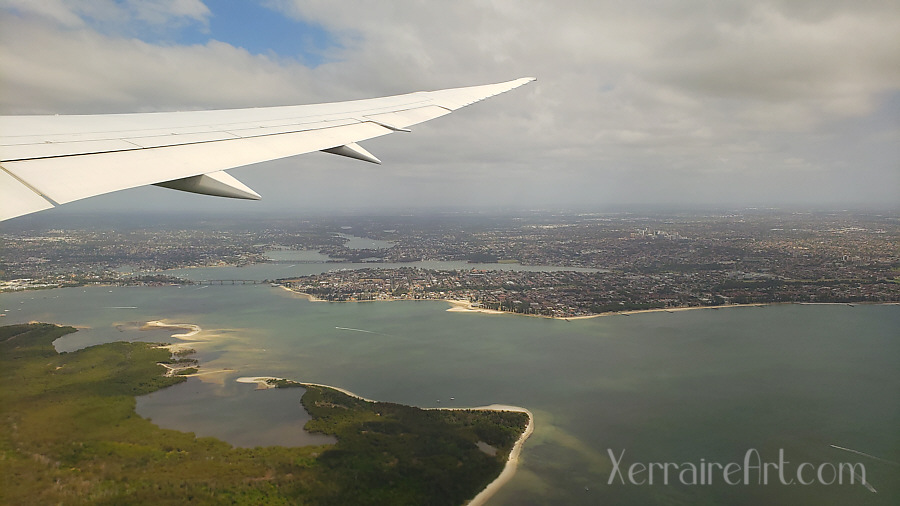 window seat view of Sydney