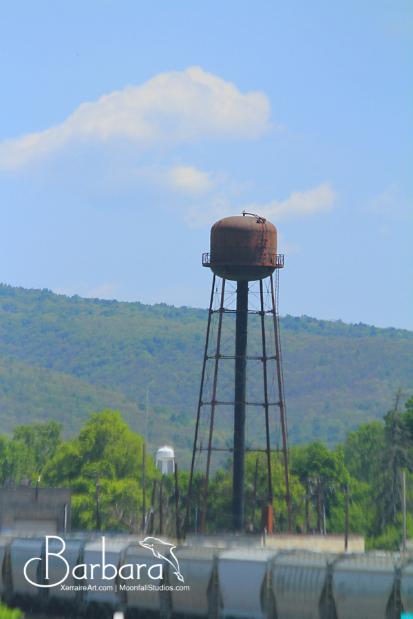 rusty water tower