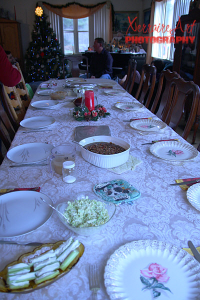 Our very large table.