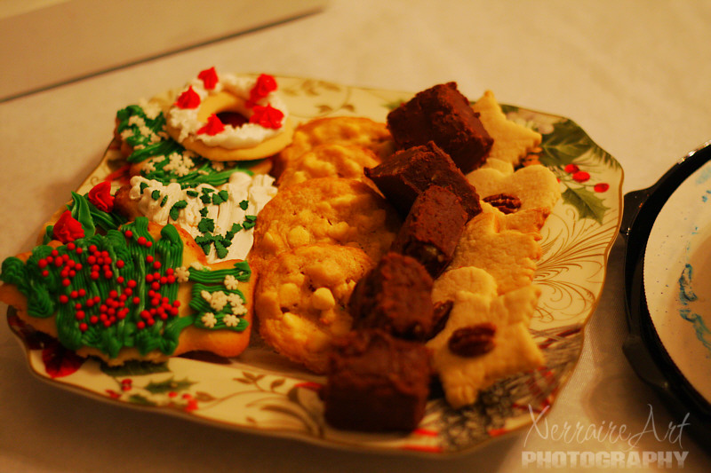 Followed by happy Christmas desserts.
