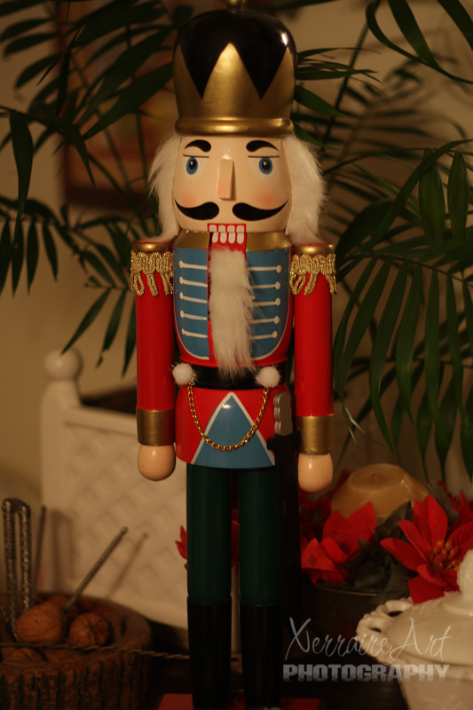 A nutcracker was a new addition to our Christmas decorations this year.