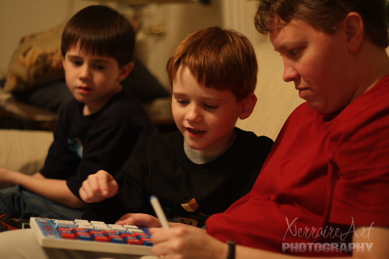 A game of hangman with the boys!