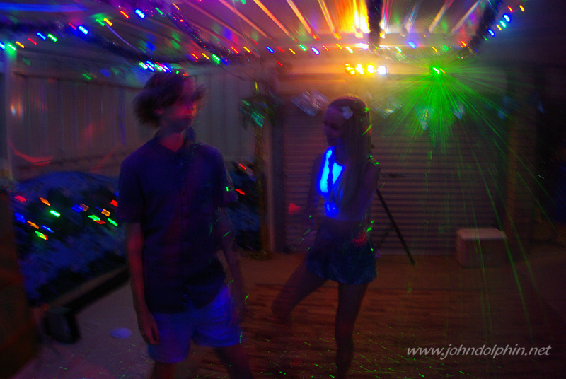 Georgie had lights and a fog machine, which made for some fun photos.