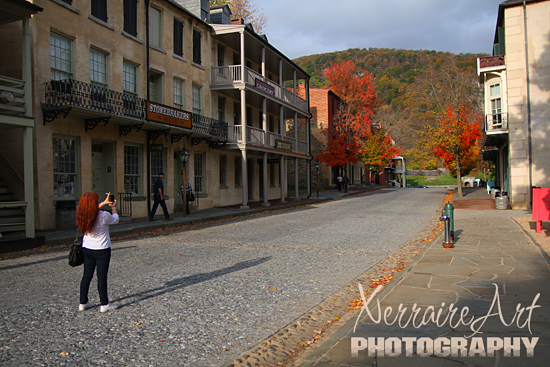 hf16 As we leave Harper's Ferry, George gets one more photo from the middle of the street.