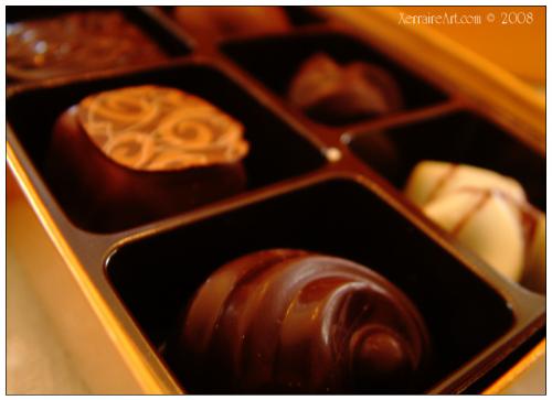 chocolates macro