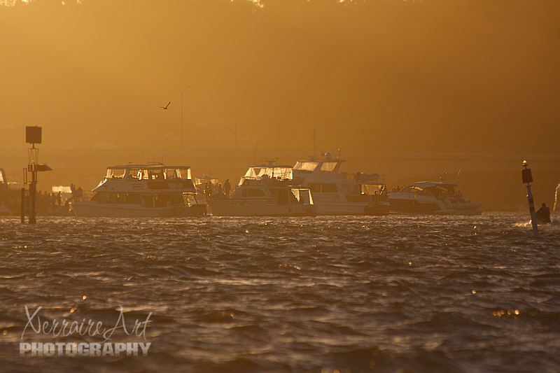 After a day walking around and sitting in the 'splash zone' by the river where dolphins literally swam past us, the sun was finally going down.