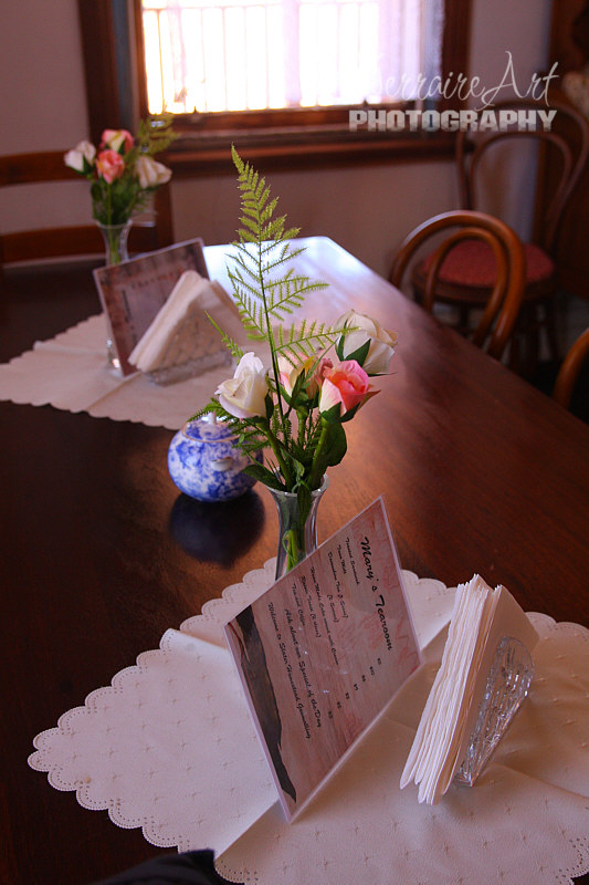 As I looked at the tables closer, I noticed a menu and a notice of Devonshire Tea...now John has been promising me such a tea outing, and it looked like this might be the day.