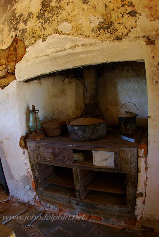 Still waiting and hoping to see an actual person, we decided to look inside the home of the Slaters. We found this kitchen.