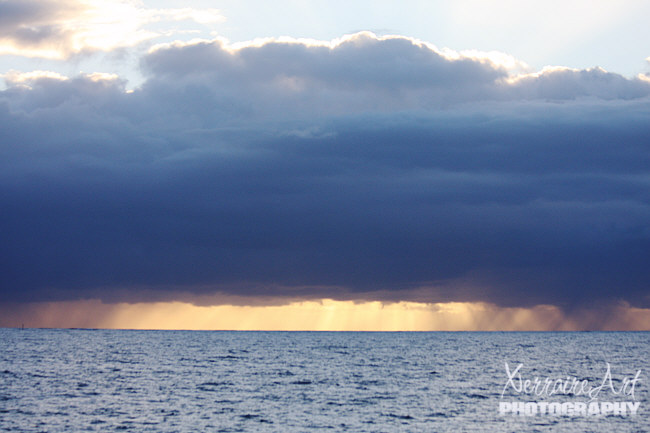 But thick, low, rainclouds on the horizon soon showed us the sky wouldn't light up like it often does.