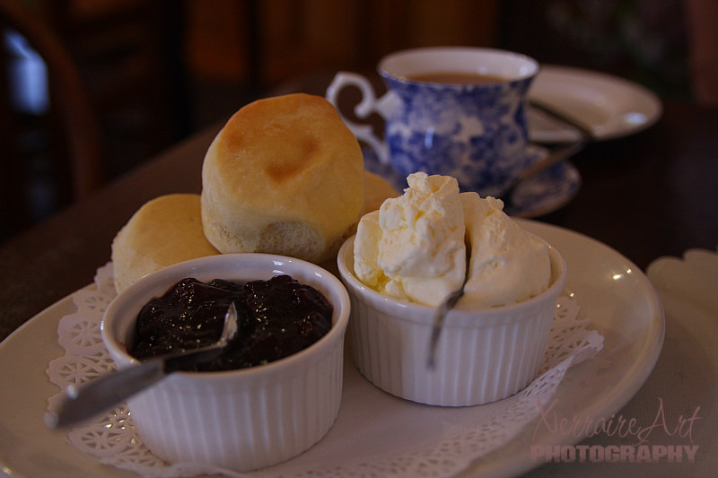 Scones, jam, and cream. Even though I make this at home for John, it's nice to have it brought out to you once in a while.