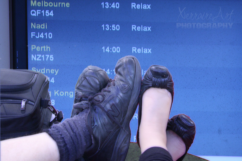 Where else in the world where they list your gate, do they just tell you to relax? So we put our feet up and did just that.