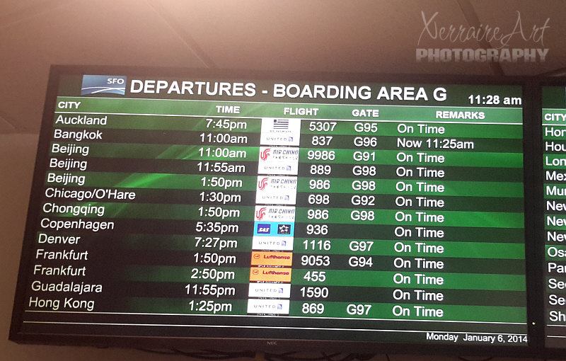 According to the board we had about 8 hours to kill. This always happens with this Air New Zealand trip. One day we will learn how to venture out into San Francisco.