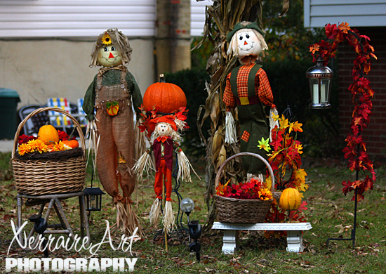 Pumpkings and scarecrows a popular favorite.