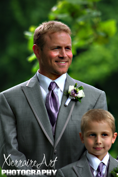 The groom and the ring bearer